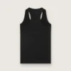 Camiseta deportiva sin mangas negra para mujer