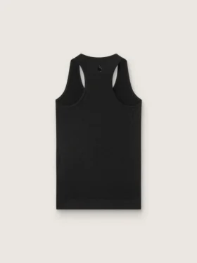 Camiseta deportiva sin mangas negra para mujer