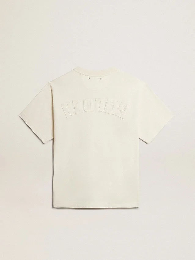 Camiseta en blanco desgastado con logotipo invertido en la espalda - Jersey Capsule