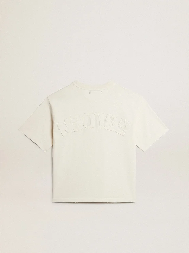 Camiseta en blanco desgastado con logotipo invertido en la espalda - Jersey Capsule