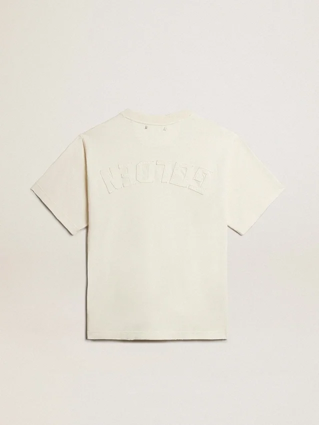 Camiseta en blanco desgastado con logotipo invertido en la espalda - Jersey Capsule