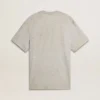 Camiseta gris de hombre con efecto vintage y estampado en la parte delantera