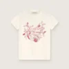 Camiseta infantil de algodón blanco con estampado «Frutteria Golden»