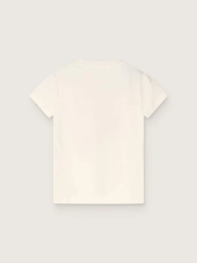 Camiseta infantil de algodón blanco con estampado «Frutteria Golden»