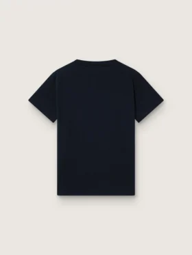 Camiseta «Journey» para niños en jersey de algodón azul con estampado digital de la mascota