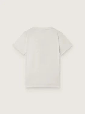Camiseta «Journey» para niños en jersey de algodón blanco con estampado digital de la mascota