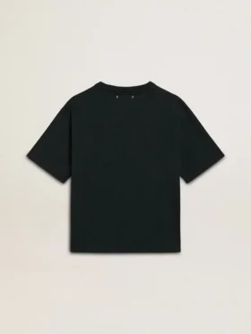 Camiseta negra de mujer con cristales