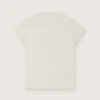Camiseta para niñas «Journey» de jersey de algodón blanco con tachuelas plateadas