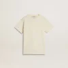 Camiseta para niños de color crema con logotipo en relieve