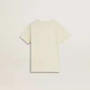 Camiseta para niños de color crema con logotipo en relieve