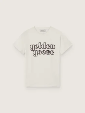 Camiseta para niños «Journey» de jersey de algodón blanco con logotipo