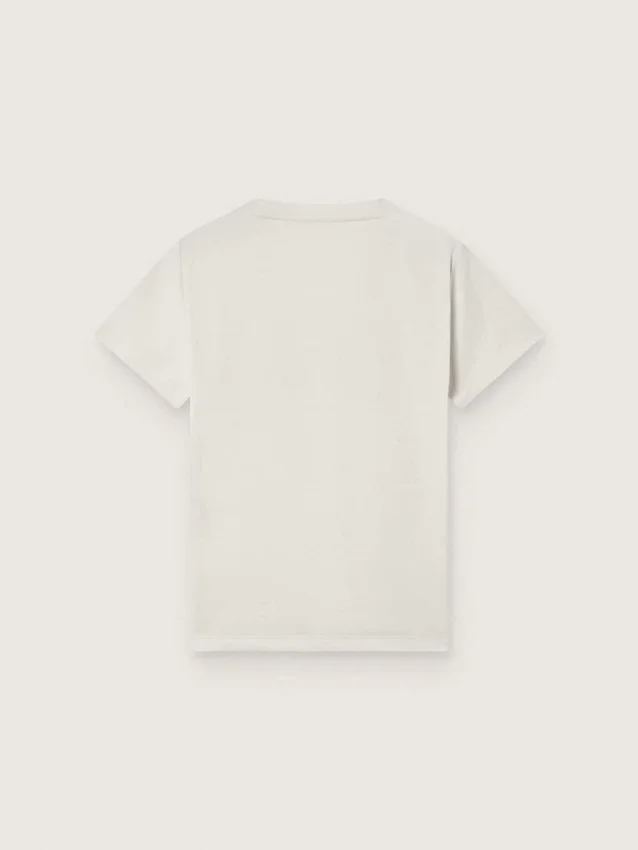 Camiseta para niños «Journey» de jersey de algodón blanco con logotipo