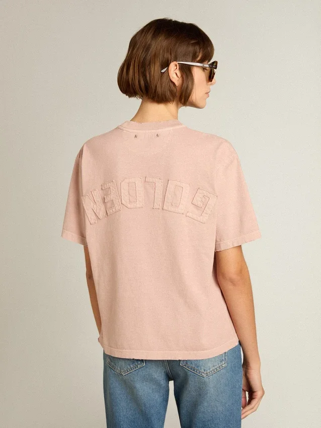 Camiseta rosa empolvado con logotipo invertido en la espalda - Jersey Capsule
