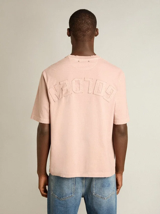 Camiseta rosa empolvado con logotipo invertido en la espalda - Jersey Capsule