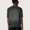 Camiseta unisex de jersey de algodón negro con logotipo bordado