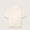 Camiseta unisex «Star» de algodón en blanco vintage con estampado negro en la espalda