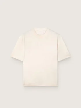 Camiseta unisex «Star» de algodón en blanco vintage con estampado negro en la espalda