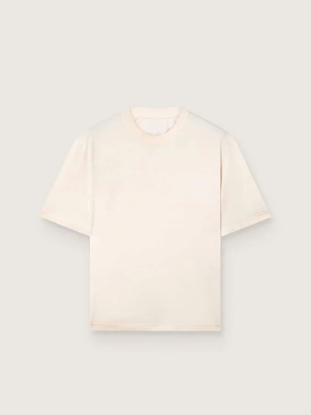 Camiseta unisex «Star» de algodón en blanco vintage con estampado negro en la espalda