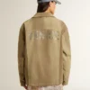 Chaqueta acolchada unisex en tonos caqui