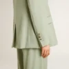 Chaqueta blazer de mujer en lana verde salvia