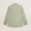 Chaqueta blazer de mujer en lana verde salvia