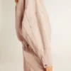 Chaqueta bomber de denim teñida de rosa para mujer