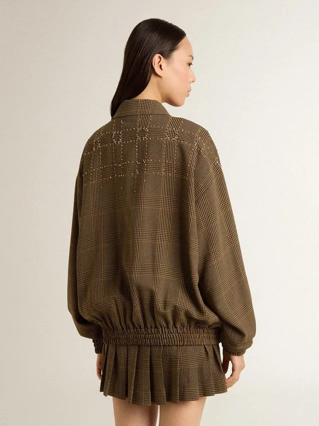 Chaqueta bomber de lana para mujer