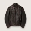 Chaqueta bomber para hombre en piel napa burdeos