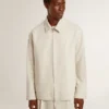 Chaqueta Coach de mezcla de lana en color caqui para hombre