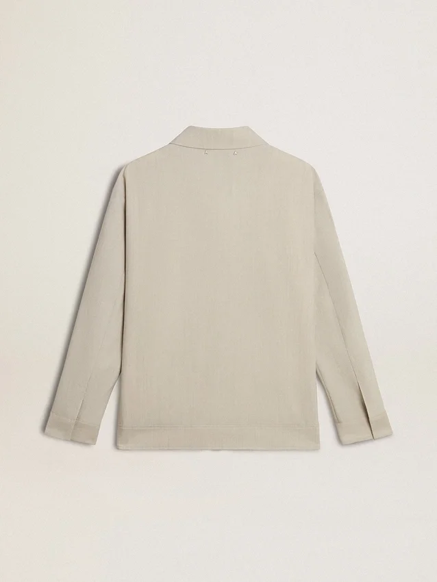 Chaqueta Coach de mezcla de lana en color caqui para hombre