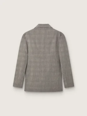 Chaqueta de hombre de lana gris con estampado de cuadros Príncipe de Gales