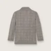 Chaqueta de mujer en estampado de cuadros Príncipe de Gales gris con bordados de cristales