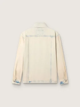 Chaqueta de trabajo para hombre en denim color arena claro