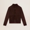 Chaqueta de vuelo de la Golden Collection en ante marrón oscuro