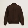 Chaqueta de vuelo de la Golden Collection en ante marrón oscuro