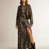 Chaqueta motera de cuero para mujer
