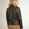 Chaqueta motera para niños en piel desgastada