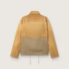 Chaqueta safari unisex de algodón en tonos beige y verde militar con bolsillos extragrandes