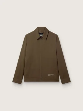 Chaqueta tipo «coach» de gabardina de lana para hombre con bordados