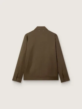 Chaqueta tipo «coach» de gabardina de lana para hombre con bordados