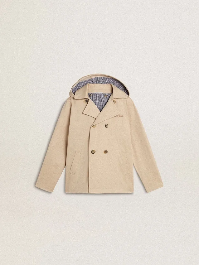 Chaqueta tipo trench para niños con chaleco interior extraíble