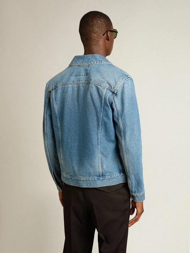 Chaqueta vaquera para hombre con lavado medio
