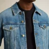 Chaqueta vaquera para hombre con lavado medio