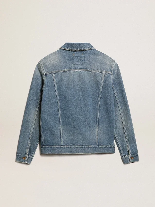 Chaqueta vaquera para hombre con lavado medio