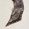 Cinta de sarga de seda negra con estampado de paisley