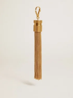 Colgante con forma de borla de latón en color oro antiguo