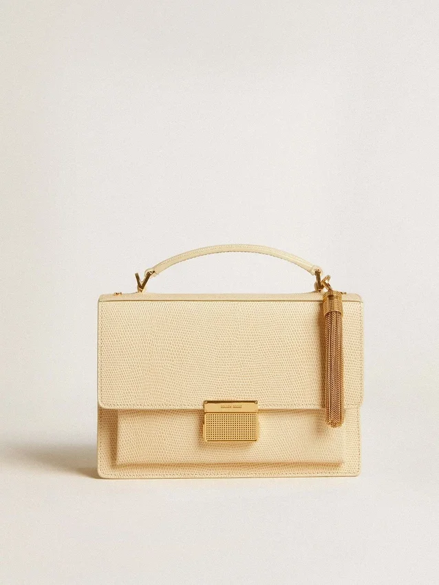 Colgante con forma de borla de latón en color oro antiguo
