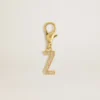 Colgante con la letra Z en latón dorado con cristales
