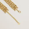 Collar de cadena trenzada en color oro antiguo con cierre en forma de estrella
