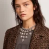 Collar de mujer en color oro antiguo con cristales colgantes